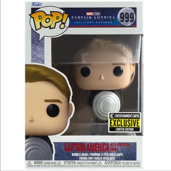 Captain America w/ Prototype Shield NIB vinyl Pop! Entertainment Earth e… - Picture 3 of 5
